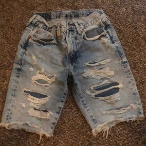 American Eagle Light Wash Jean Shorts